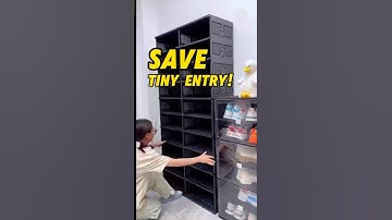 FOLDABLE Shoes Rack SAVES Space in Tiny Entries! #shoes #shoesaddict #spacesaving #declutter #rack