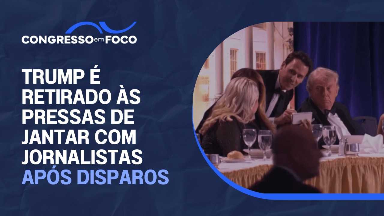 Trump é retirado às pressas de jantar com jornalistas após disparos
