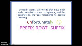 Complex Words