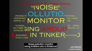 Noise pollution monitor using Arduino Uno in Tinkercad screenshot 5