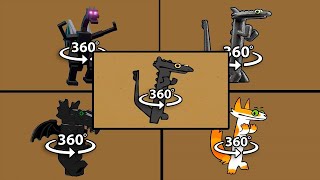Toothless dancing meme in different versions 360º VR