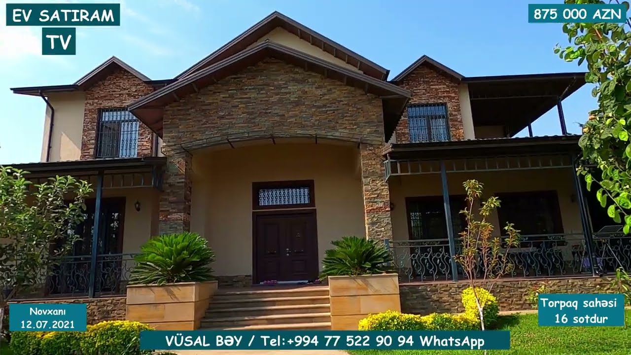 🌟Novxanıda, 🌳16 Sotda Elit Ərazidə Türk Memarın Evi Satılır / Недвижимость в Баку / EV SATIRAM TV