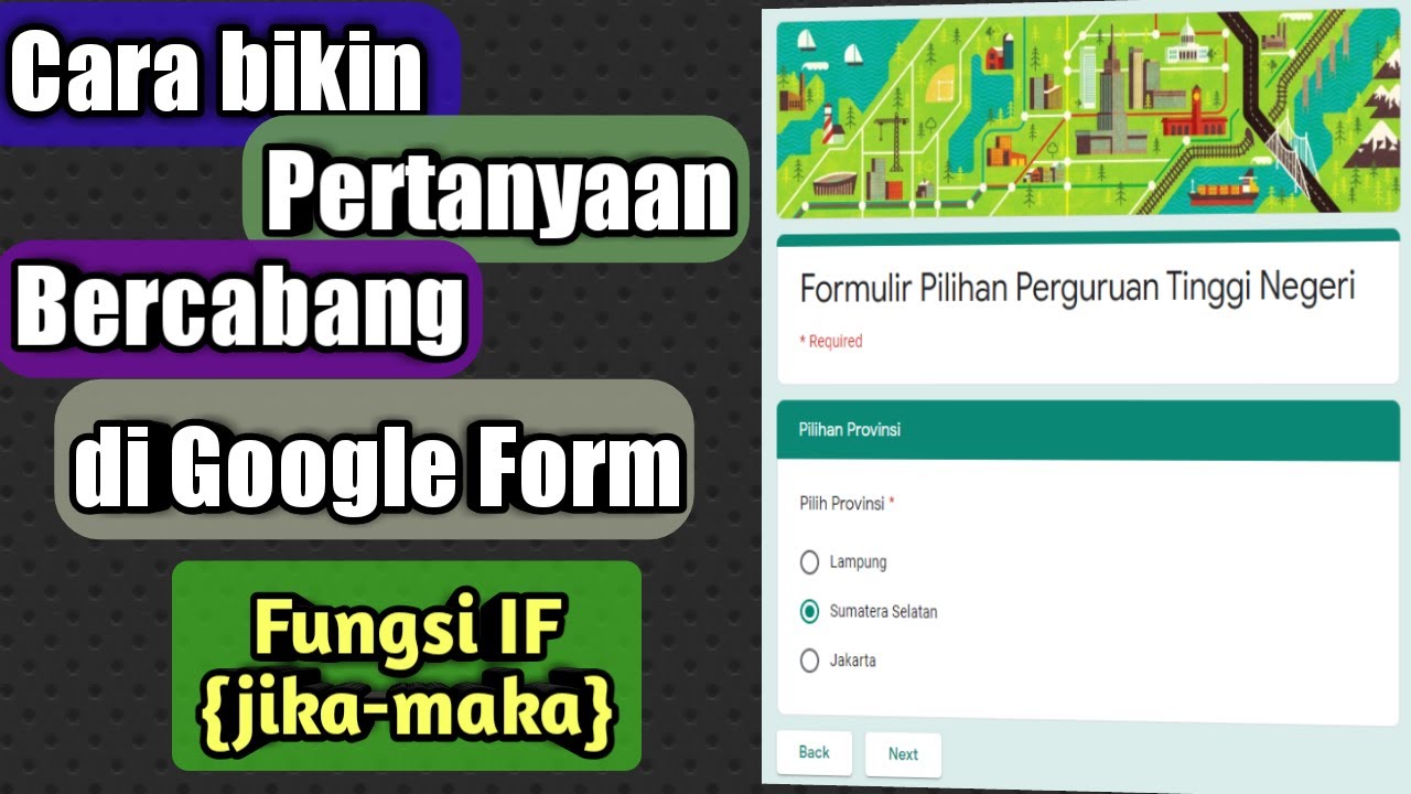 Logika IF di Google Forms // Cara membuat pertanyaan bercabang di