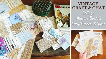 Creating Collage Master Boards - My Easy Tips & Tricks! Beginner Back To Basics Junk Journal Making