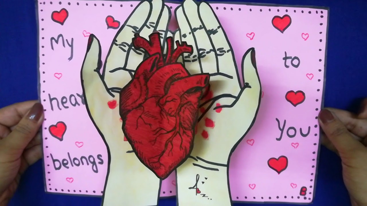 My heart belongs to you pop up card - YouTube