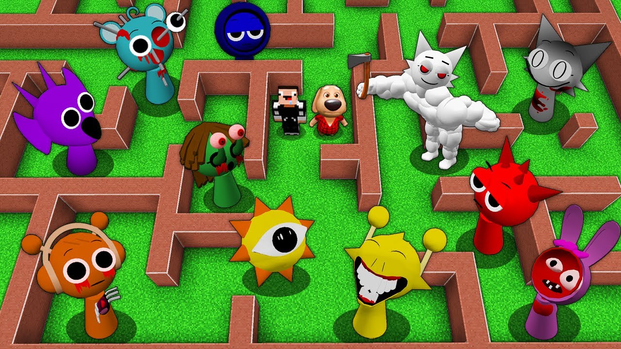 ВЫЖИВАНИЕ В ЛАБИРИНТЕ INCREDIBOX SPRUNKI в Minecraft - Геймплей - Анимация