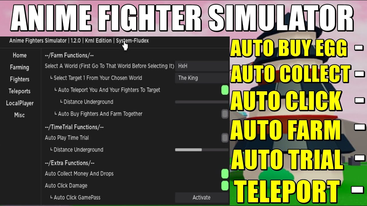 Anime Fighters Simulator [ALL AUTO-FARMS, COLLECT DROPS] Scripts
