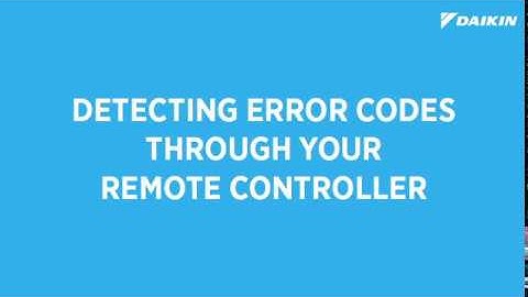 Detecting Error Codes Through a Daikin AC Remote Control