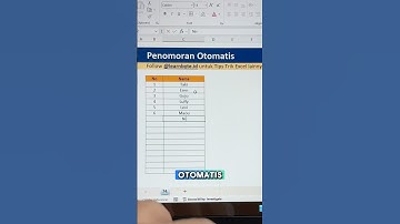 Cara Bikin Nomor Otomatis di Excel #excel #belajarexcel #microsoftexcel
