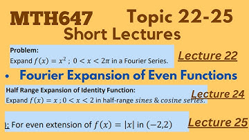 Mth647 Lecture 22-25| Short lectures |mth647 Short Lectures Virtual university of Pakistan