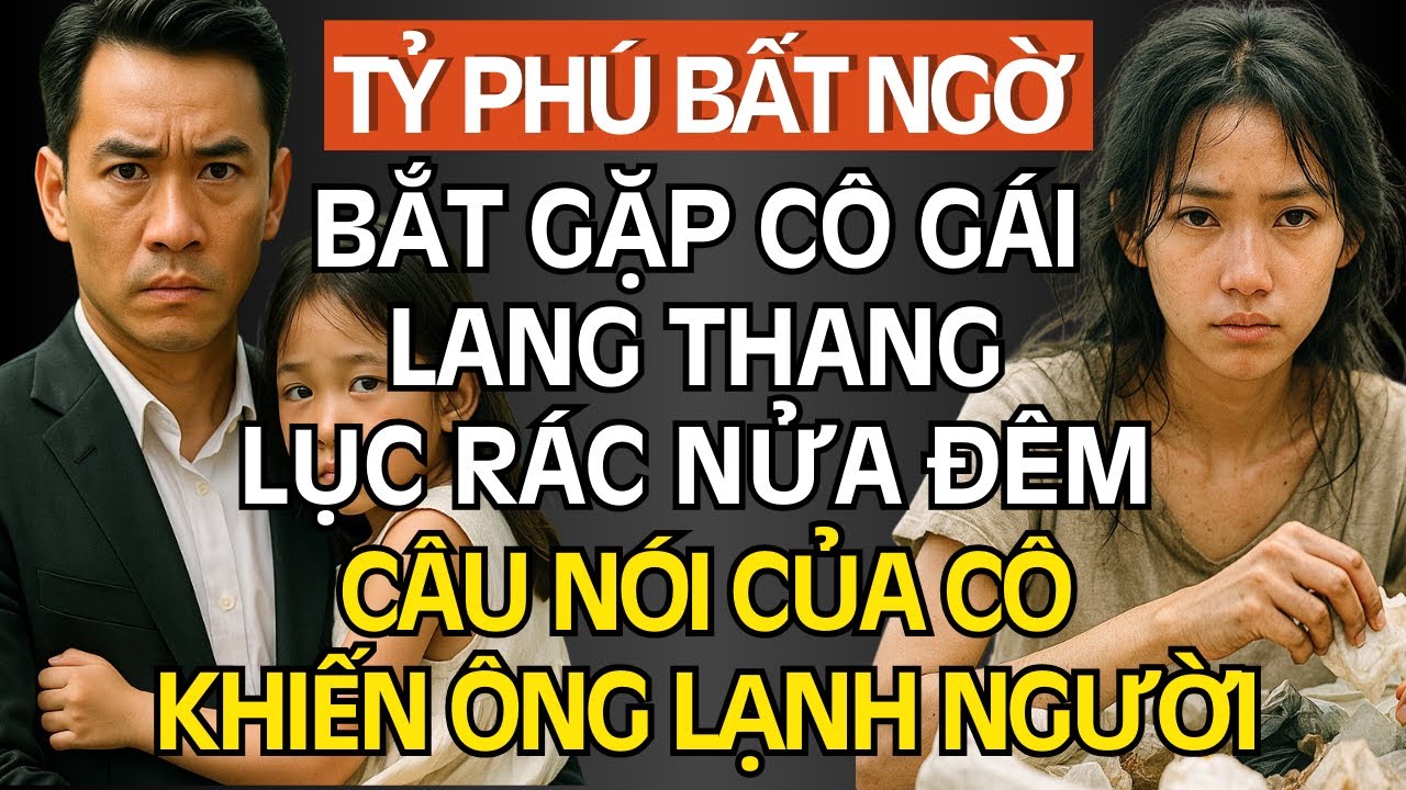 Tỷ Phú Bất Ngờ Bắt Gặp Cô Gái Lang Thang Lục Rác Nửa Đêm, Câu Nói Của Cô Khiến Ông Lạnh Người