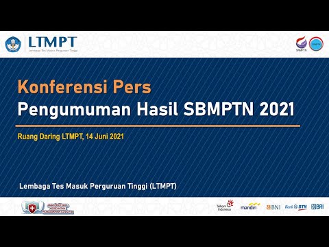 Konferensi Pers Pengumuman Hasil SBMPTN 2021
