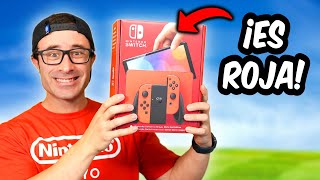 Unboxing NUEVA Nintendo SWITCH OLED de SUPER MARIO BROS 😎 ¡Es toda ROJA! ¿Vale la pena?