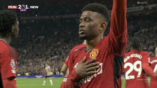 Amad Diallo Goal, Manchester United vs Newcastle 2-1 Goals and Highlights