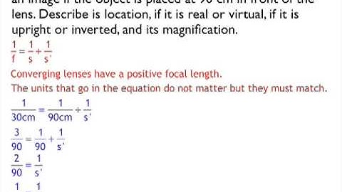 Converging Lens Example