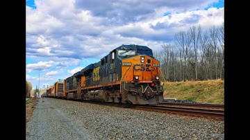 CSX Manifest Q421-31 with ES40DC Duo Rolls Past Arkendale, VA | 4/1/2022