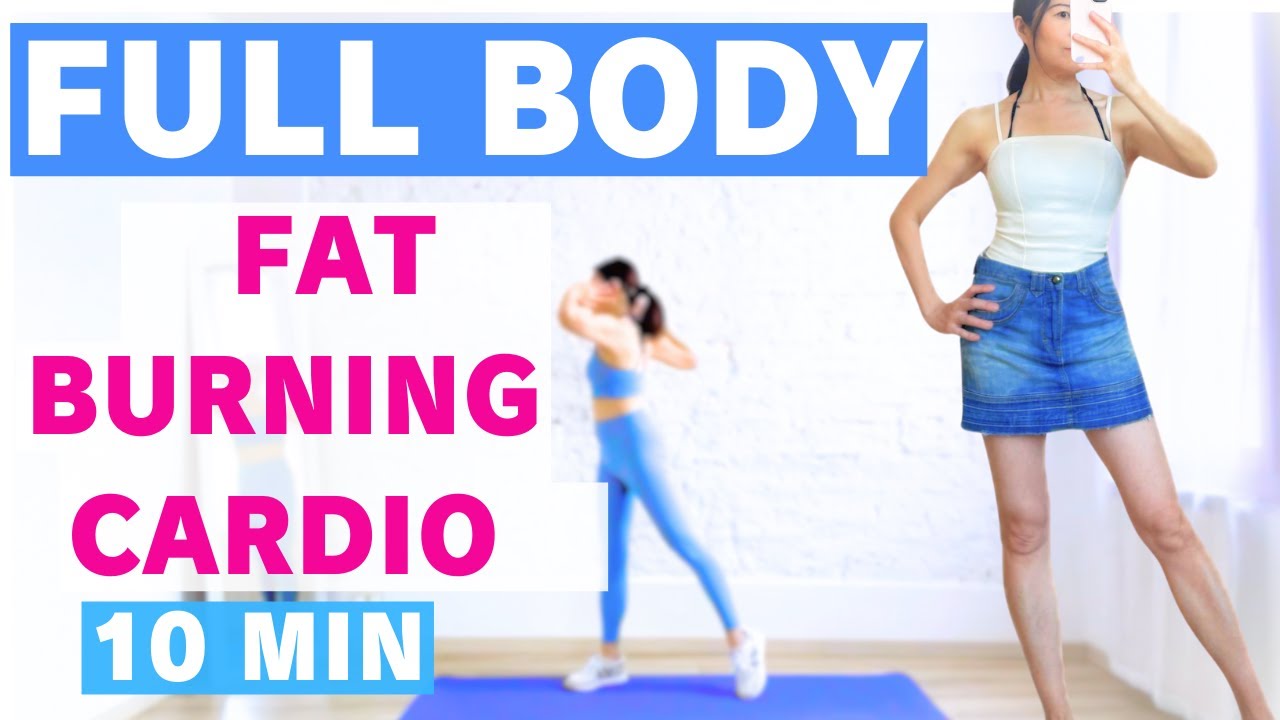 🔥10MIN FULL BODY FAT BURNING CARDIO🔥No jumping#fatburningcardio - YouTube
