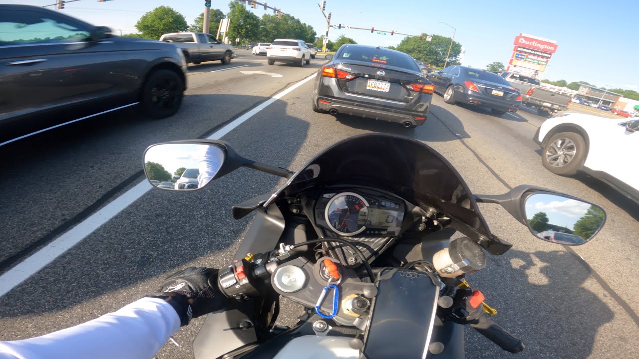 Beginner Rider On GXSR-600 | First Time In Traffic