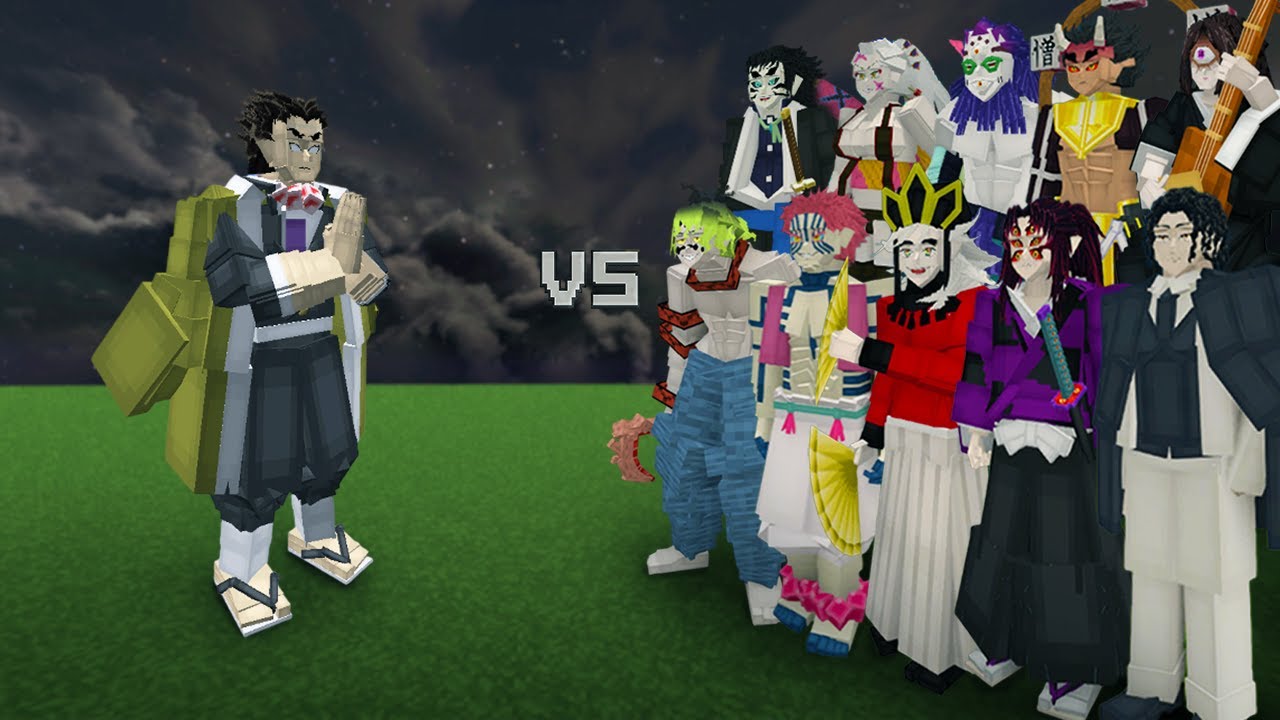 Gyomei Himejima VS Upper Moons, Muzan