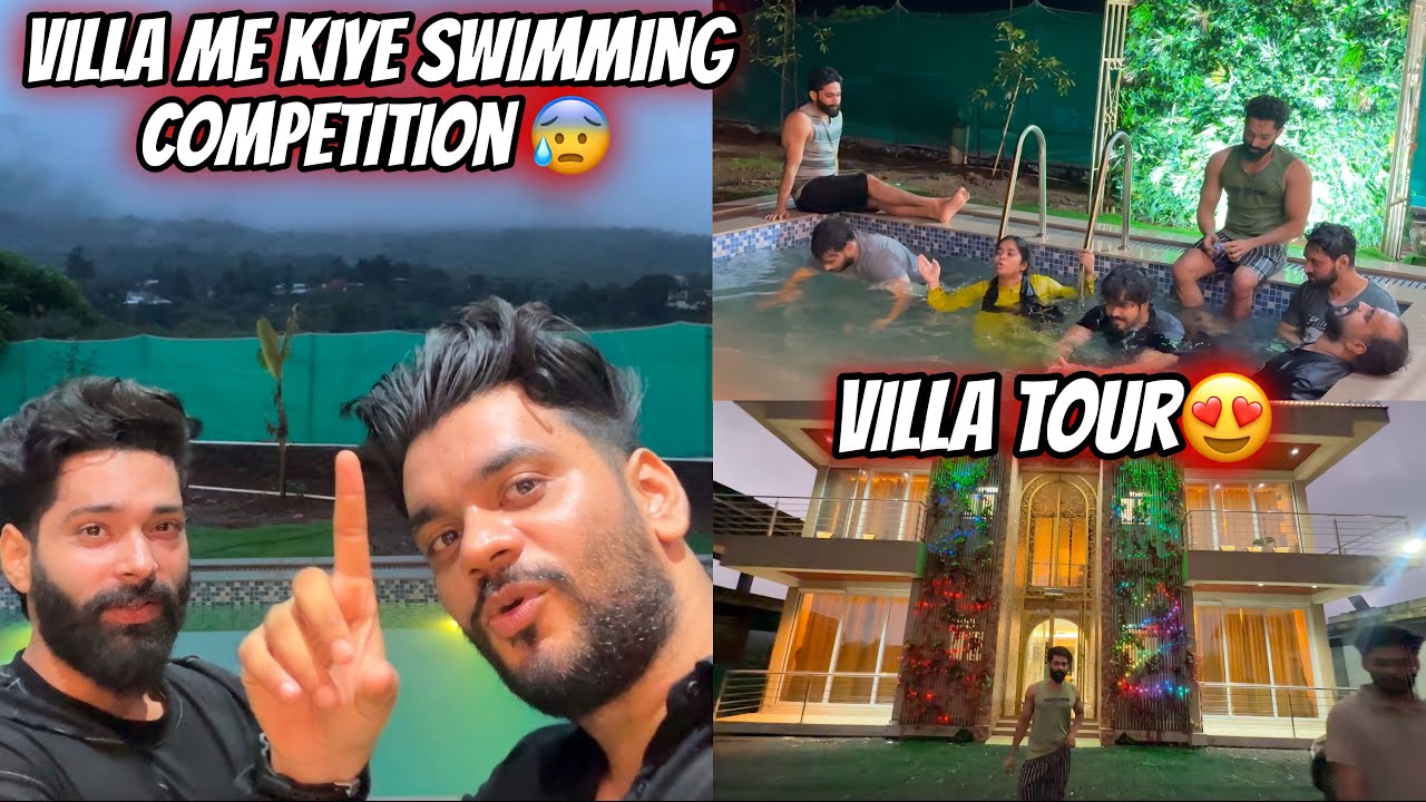 Villa Me Kiye Swimming Competition 😰| Villa Tour | Zeeshan & Abresh 
