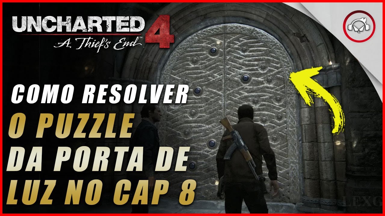 Miniatura do vídeo Uncharted 4 Ps5/Ps4/Pc, Como resolver o puzzle da porta de luz no Cap 8 | Super dica