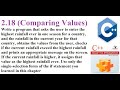 2.18 (Comparing Values) Rainfall problem Solution How to program with C++