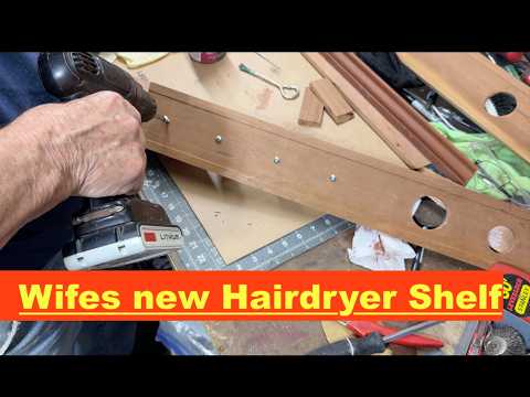 Wifes new Hairdryer Shelf