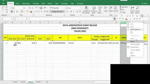 Aplikasi Excel Administrasi Desa (Cara Membuat Surat Keterangan Usaha) Part 4