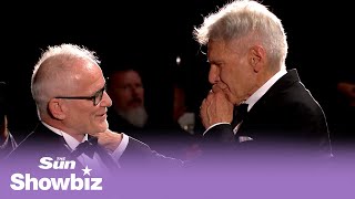 A tearful Harrison Ford receives honorary Palme d'Or at 'Indiana Jones' premiere in Cannes