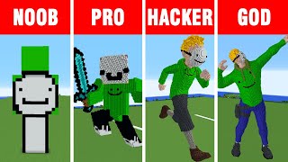 Minecraft Noob Vs Pro Vs Hacker Vs God Dream Statue Build Challenge In Minecraft Animation