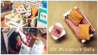 3 DIY Miniature Sofa | How to make Sofa for Dollhouse