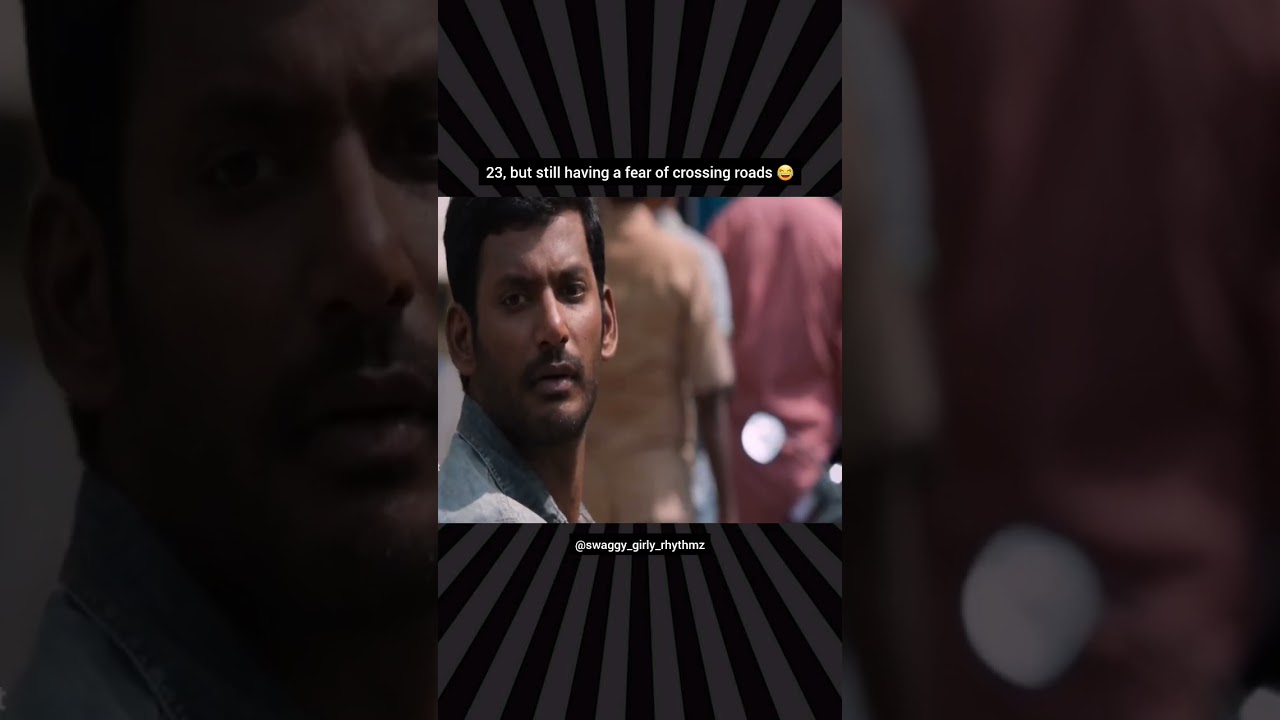 When crossing busy roads 🤣| Tamil meme | Vishal | kajal agarwal | Tamil song