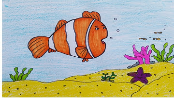Vẽ cá hề Nemo "trong phim đi tìm Nemo"/Drawing clown fish Nemo