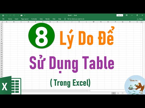 Video 8 Lý do nên sử dụng Table trong Excel - youtube