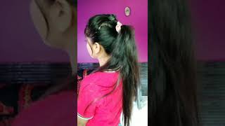 Quick &amp; Easy Ponytail Hairstyle / Easy 2 min Hairstyle For Girls / Cute Hairstyles #shorts