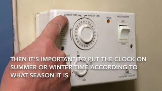 Timing Setting for Hot Water Tank  (Video for North Wales Residents)
