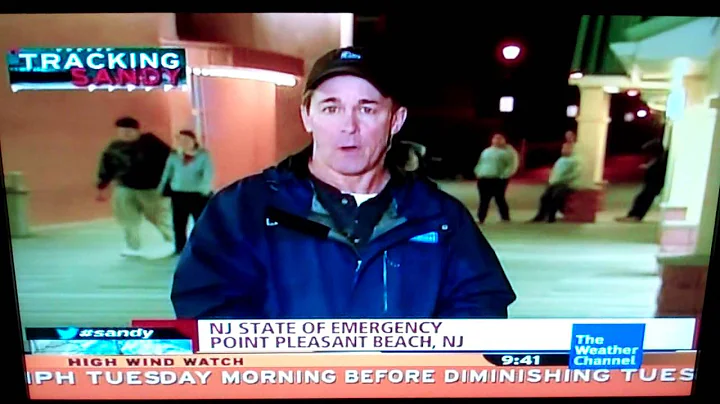 High Wind Watch Scroll Bar on TWC during Hurricane Sandy in Baltimore - 10/28/2012