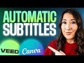How to Add SUBTITLES in Canva (with AI) 🔥 | Canva x VEED Tutorial