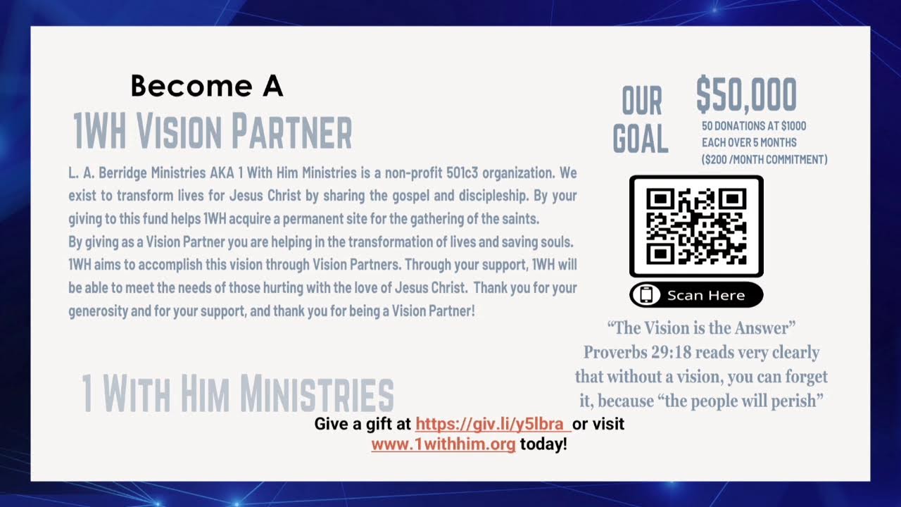 Welcome to 1 With Him Ministries E-Campus