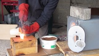 Metal Casting at Home Part 55 Casting a brass label/plaque/nameplate