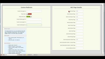 AEC Settings Part 6 - Page Customization Tab