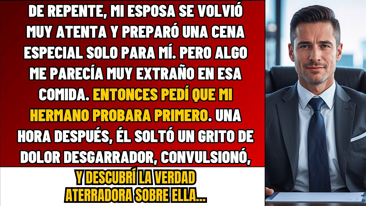 Mi Esposa Preparó Cena Para Mí, Pero Algo Me Parecía EXTRAÑO. Hice Que Mi HERMANO Comiera Primero…