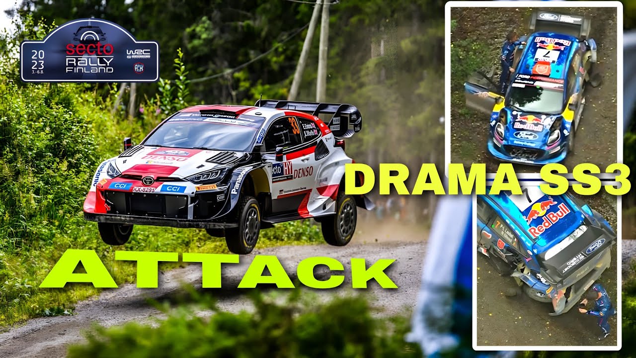 ⁣WRC SECTO RALLY FINLAND 2023 || SS2-SS3 - Tanak Out - Loubet Crash
