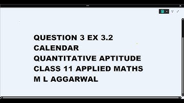 Ques 3 Ex 3.2 Quantitative Aptitude Class 11 Applied Maths ML Aggarwal