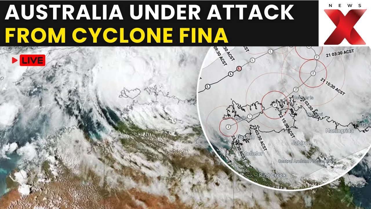 Australia Cyclone LIVE | Cyclone Fina Prompts Evacuation Warnings | LIVE Visuals