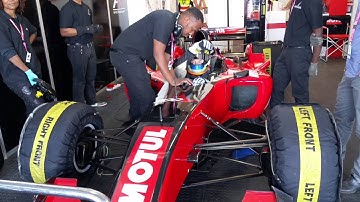 Robert Volk getting into the Afrix Car at Kyalami