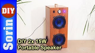 DIY - 2x15W Cheap Portable Speaker - PAM8610 Review