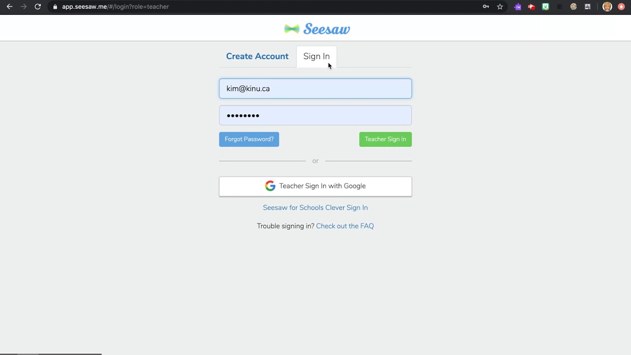 How do I get a SeeSaw Account YouTube