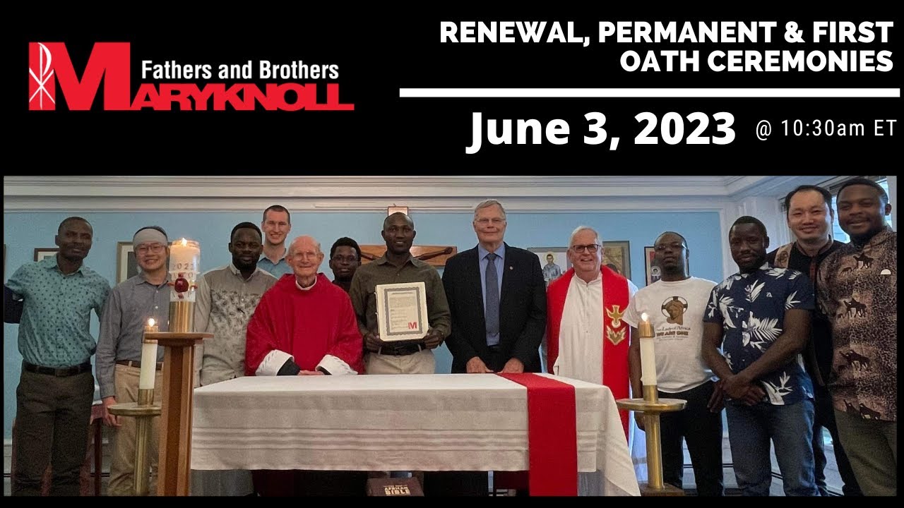 2023 Oath Ceremony, Vocations Maryknoll Fathers and Brothers YouTube
