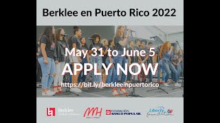 2022 Berklee in Puerto Rico Information Session